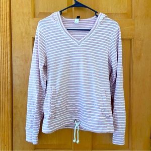 Gear For Sports Purple and White Striped Lightweight Sweatshirt - Medium